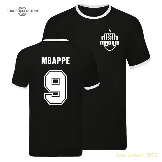 Elite Real Madrid Ringer T-shirt (kylian Mbappe 9) - Unique Style
