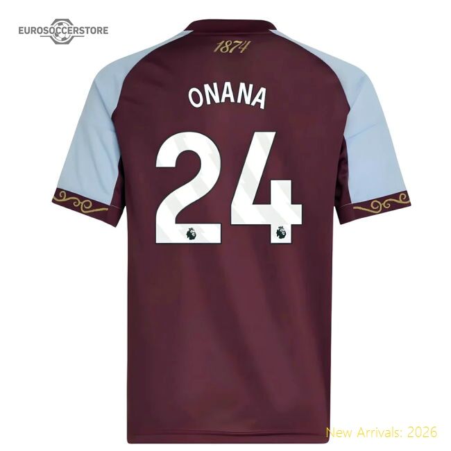 Authentic 2025-2026 Aston Villa Home Shirt (kids) (onana 24)