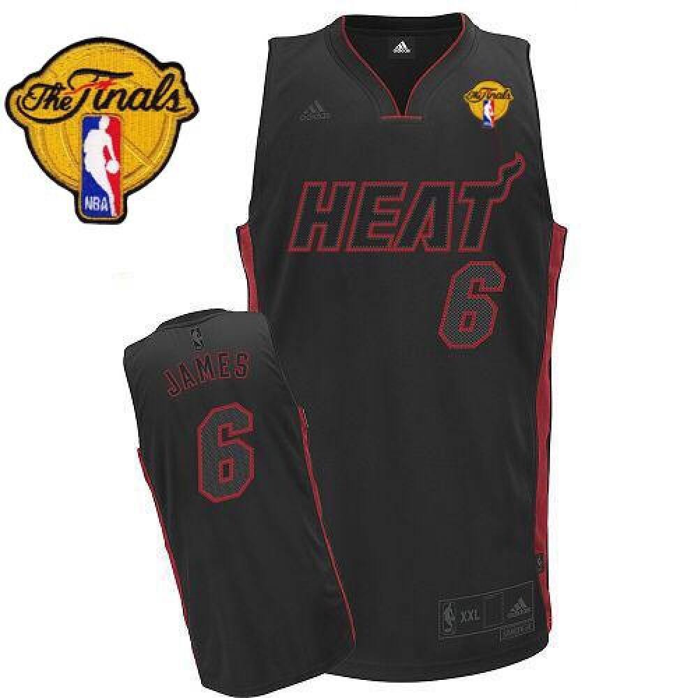 Fan Favorite Contemporary Men's Heat #6 LeBron Red Basketball Jersey