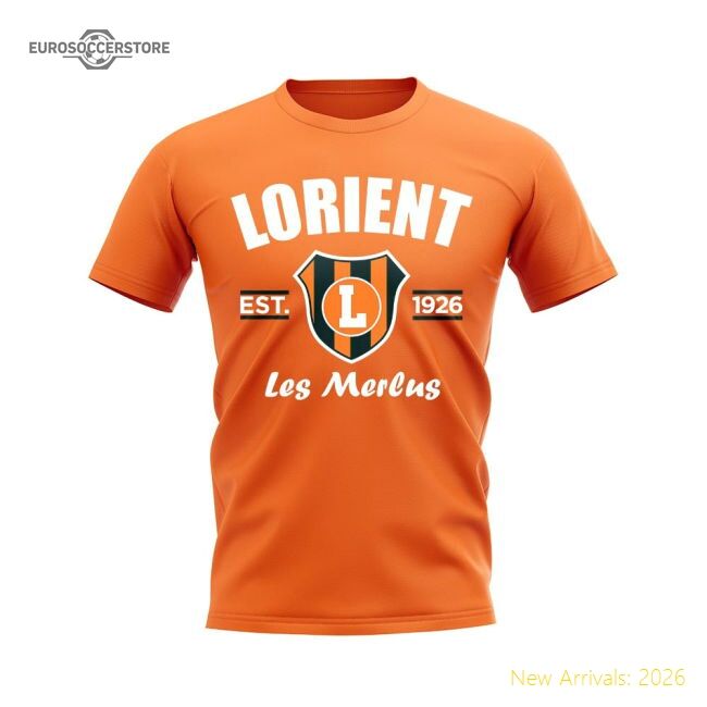 Genuine Top-Quality Lorient Established Football T-Shirt (Orange)