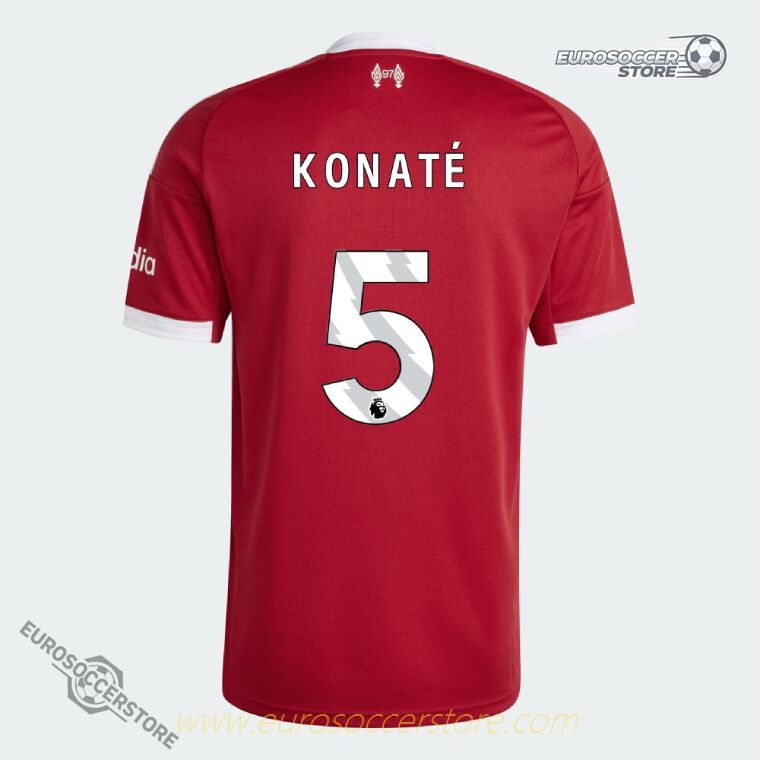 KONATÉ's No. 5 Home Jersey for Liverpool in the 25-26 Season