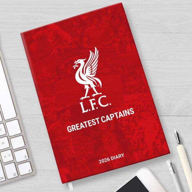 match worn Liverpool FC A5 Diary 2026