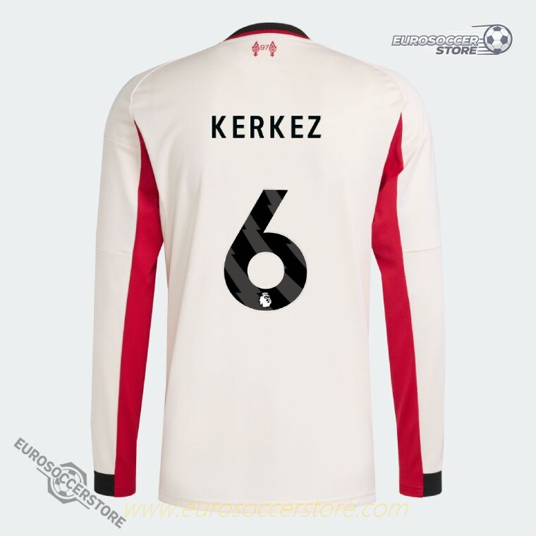 KERKEZ 6 Liverpool Away Long Sleeve Jersey for the 25-26 Season
