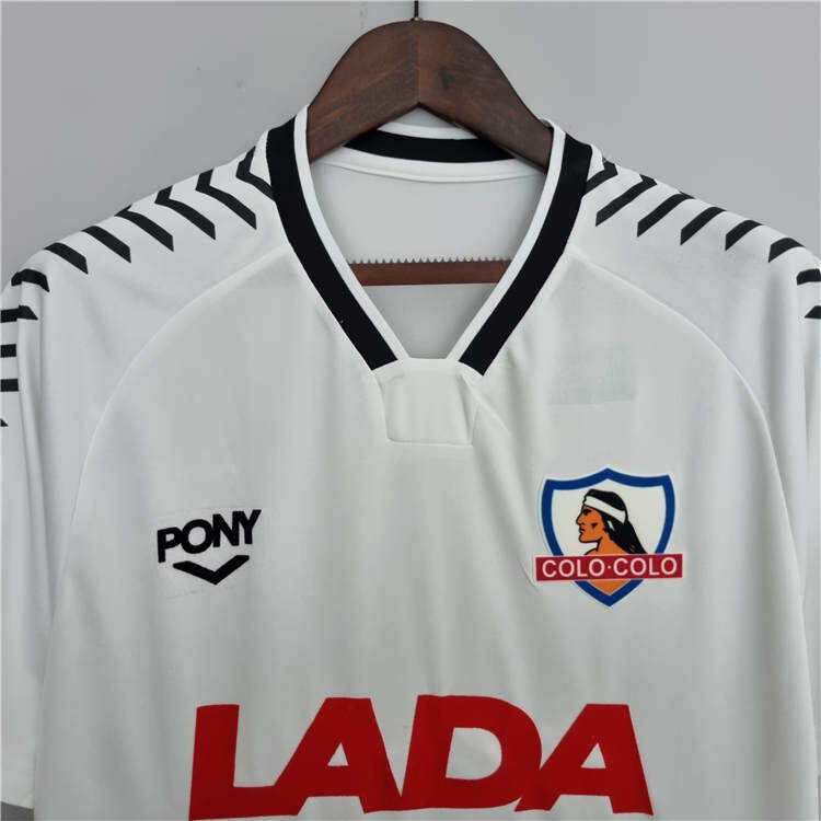 Colo-Colo Retro Soccer Jersey 1992 White Home Football Shirt -