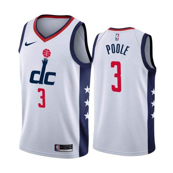 High-Quality Wizards #3 Jordan Poole 2019 City NBA City Jersey White