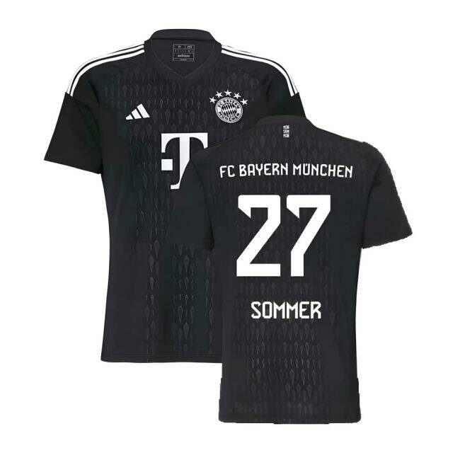 2023-2024 Bayern Munich Shirt (Black) Stretch Fabric Quick Dry