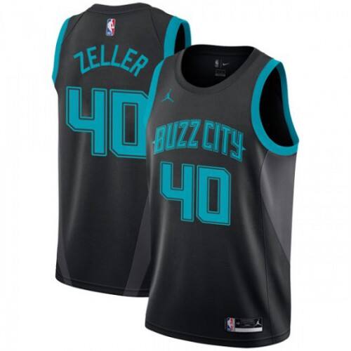 Hornets Cody Zeller #40 Official 2018 City NBA Swingman Jersey Black