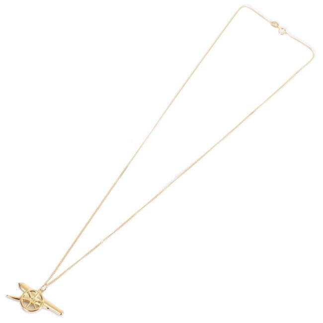 Arsenal FC 18ct Gold Plated on Silver Cannon Pendant & Chain