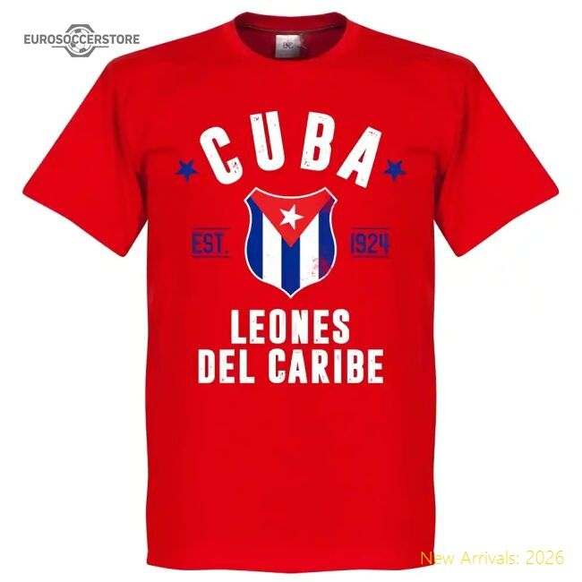 Premium-grade Cuba Established T-shirt - Red - Match Quality