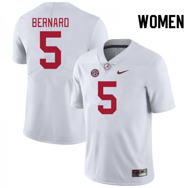 Team Leader Women Alabama Crimson Tide #5 Germie Bernard White Jersey