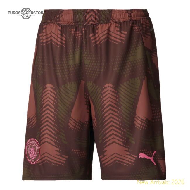 Premium 2024-2025 Man City Third Goalkeeper Shorts (espresso Brown)