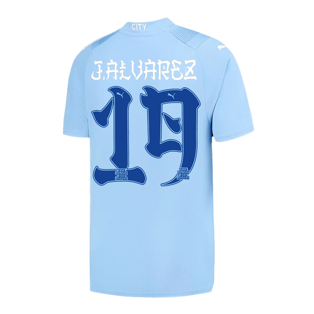J.ALVAREZ #19 Manchester City Japanese Tour Printing Home Soccer Jerse