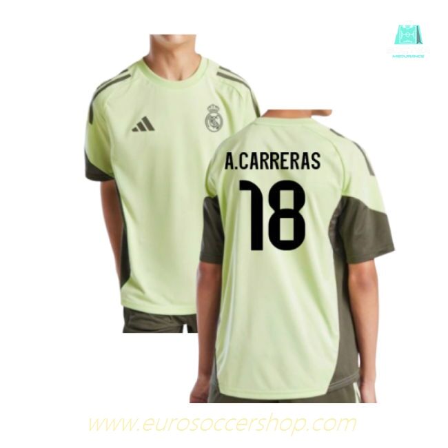 2025-2026 Real Madrid Training Jersey (Almost Lime) - Kids (A.Carreras 18)
