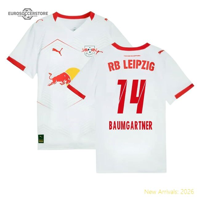2025-2026 Red Bull Leipzig Home Shirt (kids) (baumgartner 14)