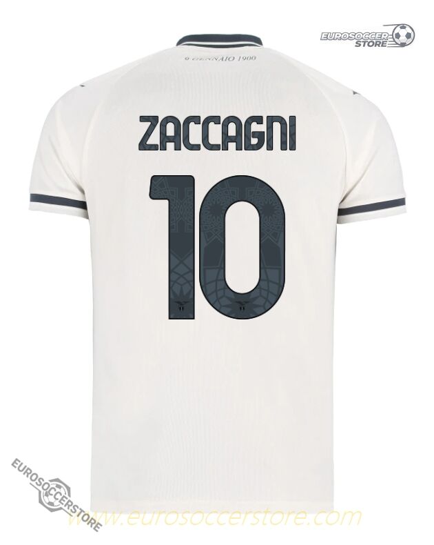 Lazio 25-26 Season Away Jersey, Featuring ZACCAGNI's Number 10