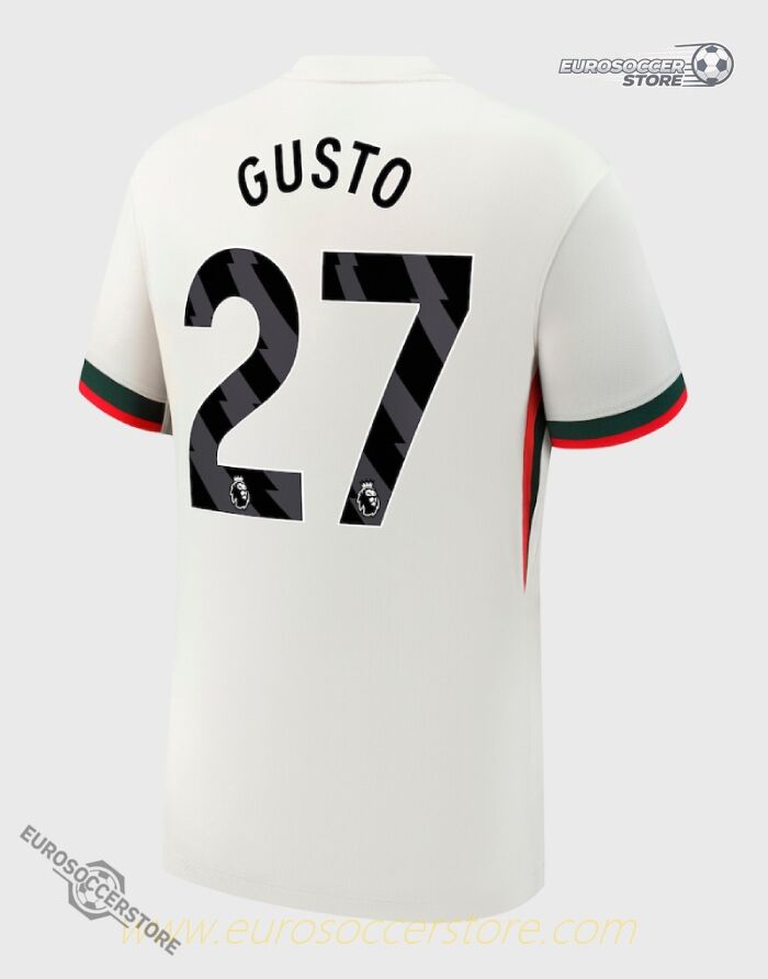 Chelsea 25-26 Season Away Jersey with GUSTO 27 Printing