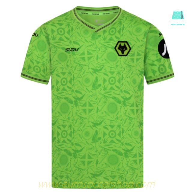 2025-2026 Wolves Goalkeeper Third Shirt (Green) - Kids (Your Name)