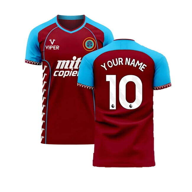 Stylish Villa 2024-2025 Home Concept Football Kit (Viper) (Your Nam...