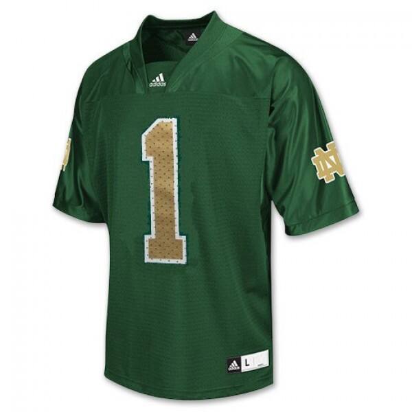 Men Notre Dame Fighting Irish #1 Green Men Performance Jersey