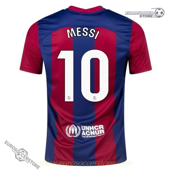 Messi's Number 10 Home Jersey for Barcelona in the 23-24 Season