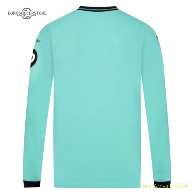 2025-2026 Wolves Long Sleeve Away Shirt - Official Edition