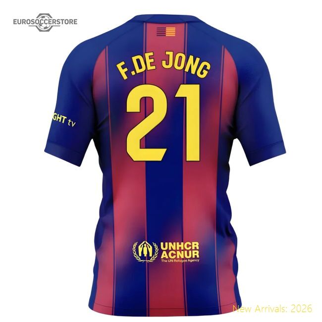 Top-tier Barcelona Home F.de Jong Jersey 2025-2026 Lightweight