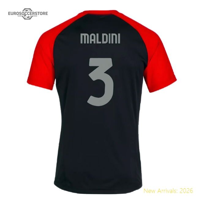 Ac Milan Serie A Maldini Home Top-tier Jersey Performance Fabric