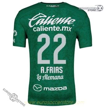 Club Leon's 24-25 Home Jersey featuring A.Frias 22