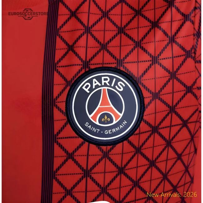 Genuine 2025-2026 Psg Academy Pro Away Pre Match Shirt (Red) - Kids