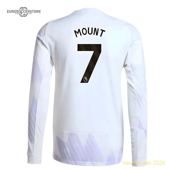 Authentic 2025-2026 Man Utd Authentic Long Sleeve Away Shirt (mount