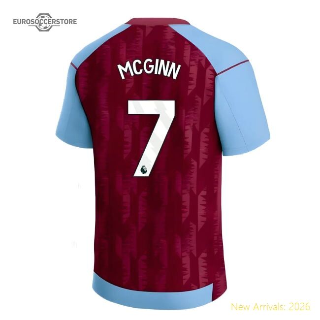 Aston Villa Mcginn Home Jersey Premier League Adidas Climacool