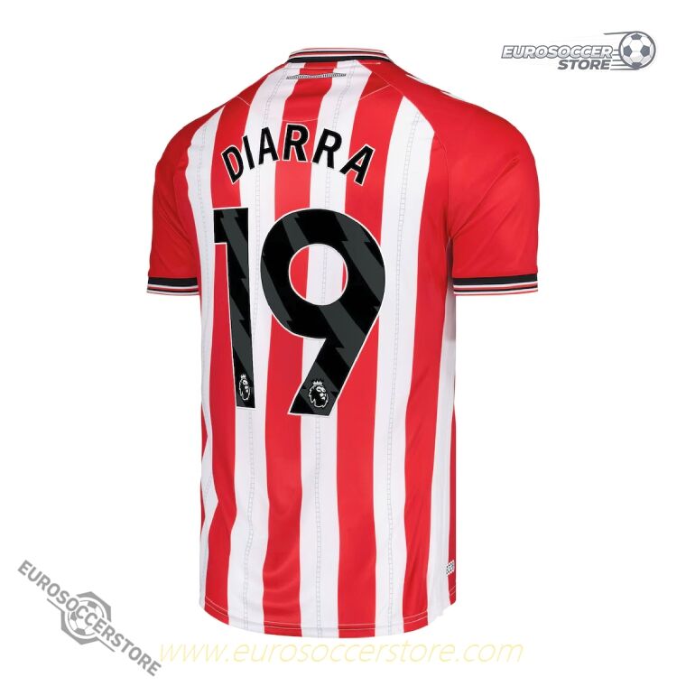 Sunderland's 25-26 Home Jersey featuring DIARRA with the number 19.