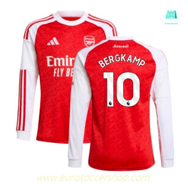 2025-2026 Arsenal Long Sleeve Home Shirt (Kids) (Bergkamp 10)