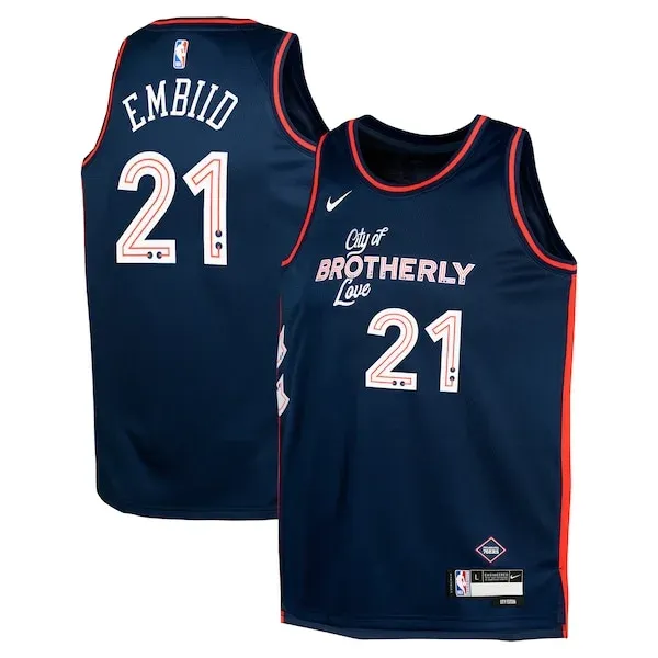 Authentic Joel Embiid PHI NBA Jersey - Navy - Official NBA Merchandise