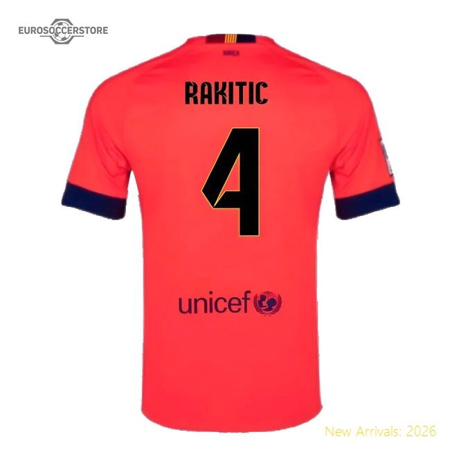 Top-Quality Barcelona 2014-15 Away Shirt ((Excellent) L) (Rakitic 4)