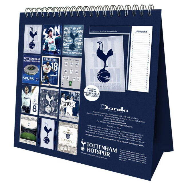 replica Tottenham Hotspur FC Desktop Calendar 2026