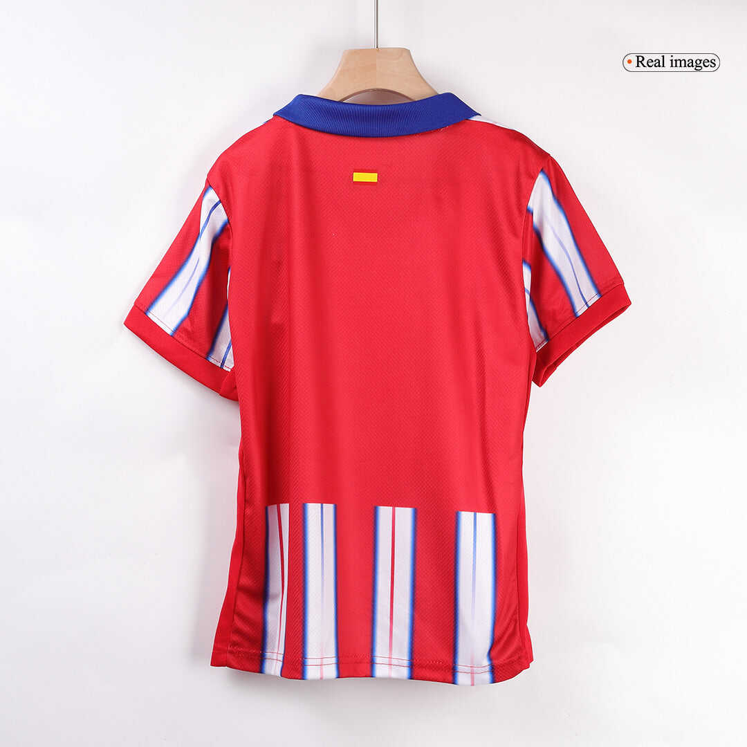 Kid's Atletico Madrid Home Soccer Jersey Kit(Jersey+Shorts) 2024/25Aut
