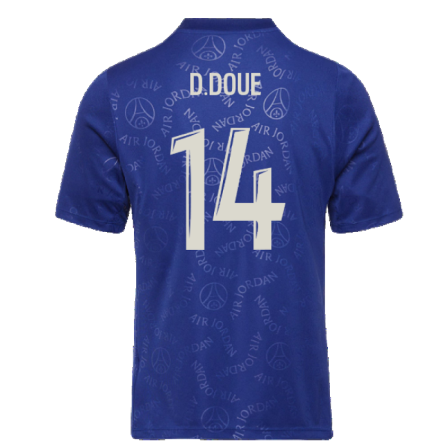 2024-2025 PSG Academy Pro Fourth Pre-Match Top (Blue) (D.Doue 14)