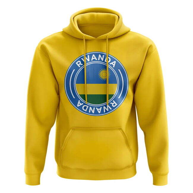Pro-Grade Rwanda Football Badge Hoodie (Yellow) Tournament-Edition