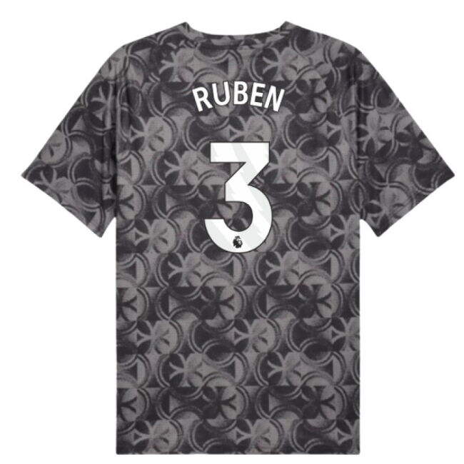 2025-2026 Man City Warm Up Jersey (Black) (Ruben 3)