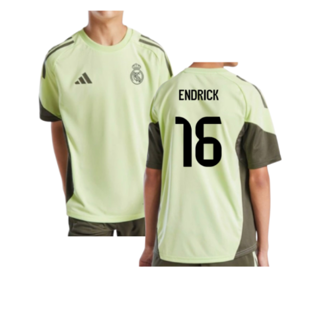 Kids Genuine 2025-2026 Real Madrid La Liga Training Strip (Endrick 16)