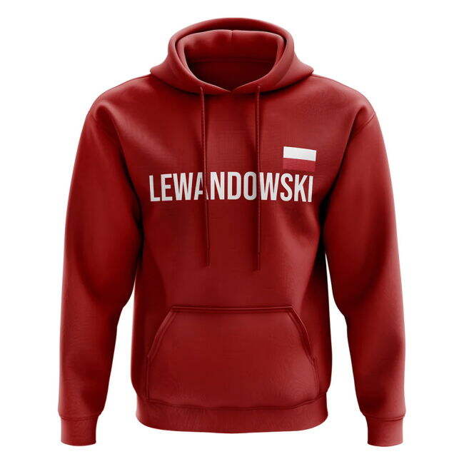 Robert Lewandowski Poland Name Hoody (Red) Premium Quality