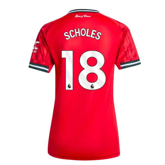 Man Utd Authentic 2025-2026 Man Utd Home Shirt (Womens) (Scholes 18)