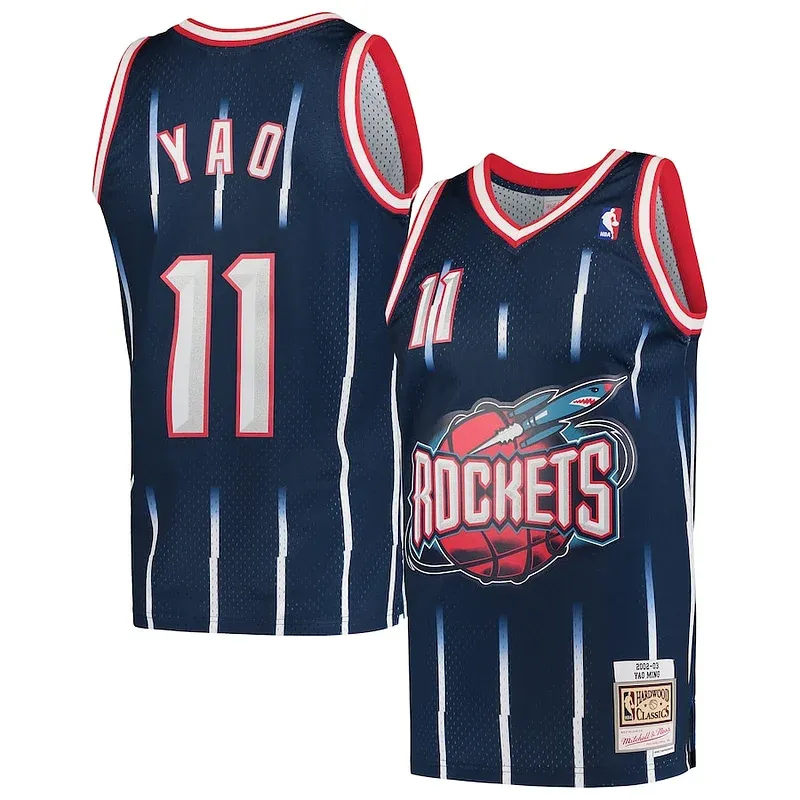 Yao Ming HOU Swingman Jersey - fashionable exclusive - Navy NBA