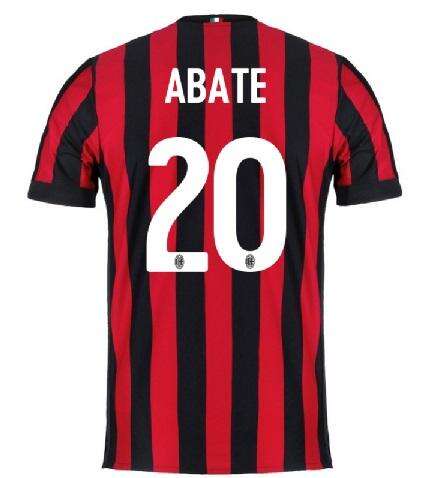 AC Milan Home 201718 Abate 20 Soccer Jersey - Official Replica 9743
