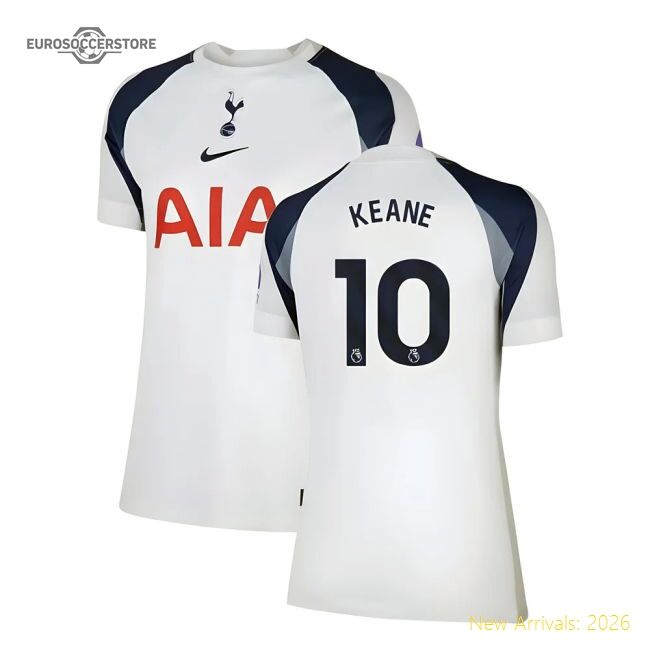 Official 2025-2026 Tottenham Home Shirt (womens) (keane 10) - Premium