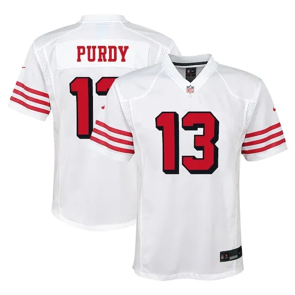 San Francisco 49ers Brock Purdy Game Jersey - White | NFL Player Je...