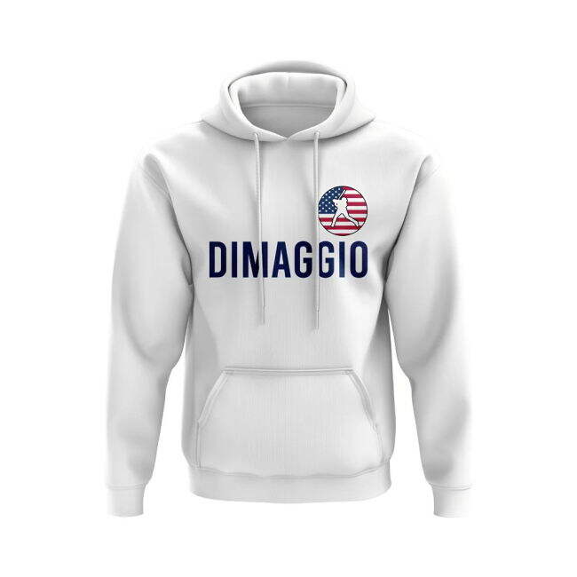Pro-Grade Joe Dimaggio Usa Name Hoody (White) World-Class