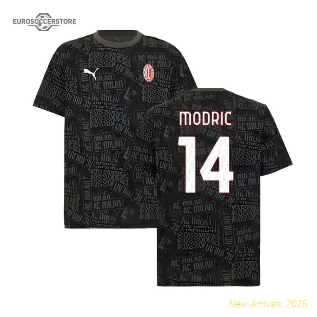 Premium-grade 2025-2026 Ac Milan Ftblculture Tee Aop (black) (modri