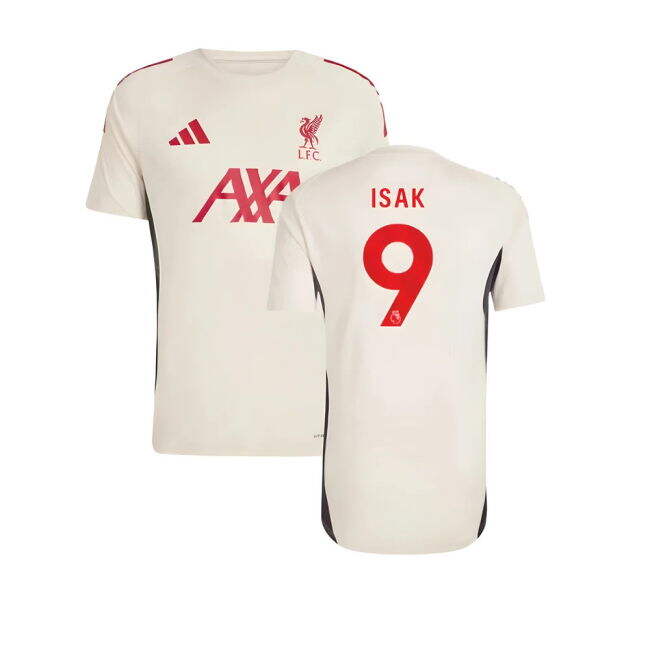 2025-2026 Liverpool Training Jersey (White) - Kids (Isak 9) (Match ...